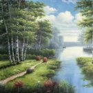 Nordic style Hand painted oil painting on canvas"forest"60x90CM(23.6"x35.4")Unframed-66 Nordic style Hand painted oil painting on canvas"forest"60x90CM(23.6"x35.4")Unframed-66