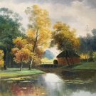 Hand painted oil painting on canvas"Creek"50x60CM(19.7"x23.6")Unframed-798