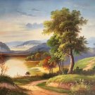 Hand painted oil painting on canvas"Creek"50x60CM(19.7"x23.6")Unframed-799