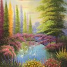 Hand painted oil painting on canvas"Image of the countryside"50x60CM(19.7"x23.6")Unframed-232