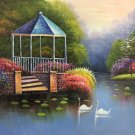 Hand painted oil painting on canvas"Image of the countryside"50x60CM(19.7"x23.6")Unframed-235