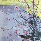 Hand painted oil painting on canvas"Awakening of spring"60x120CM(24"x48")Unframed-156