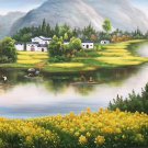 Hand painted oil painting on canvas"Image of the countryside"70x180CM(27.6"x70.9")Unframed-241 Hand painted oil painting on canvas"Image of the countryside"70x180CM(27.6"x70.9")Unframed-241