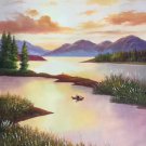 Hand painted oil painting on canvas"creek"60x90CM(23.6"x35.4")Unframed-808