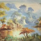 American style Hand painted oil painting on canvas"Creek"70x180CM(27.6"x70.9")Unframed-809