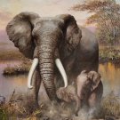 Simple modern Hand painted oil painting on canvas"Elephant"79x110CM(31"x43.4")Unframed-02