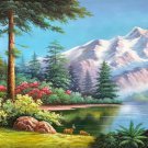 Hand painted oil painting on canvas"Image of the countryside"70x180CM(27.6"x70.9")Unframed-824