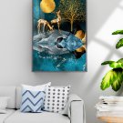 Nordic modern abstract elk decorative painting hanging picture-01