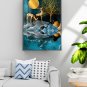 Nordic modern abstract elk decorative painting hanging picture-01