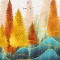 Modern simple abstract gold pine living room wall decoration painting-04