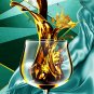 Modern abstract Wall Decor gold foil golden red wine cup decoration Art painting-05