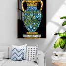 Modern abstract gold leaf enamel European style vase decorative painting-06