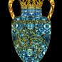 Modern abstract gold leaf enamel European style vase decorative painting-06