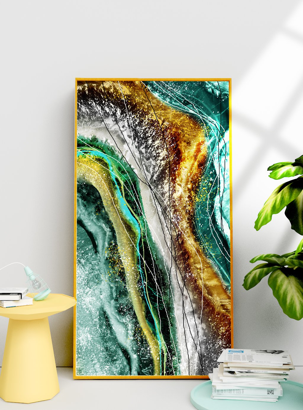 Modern Home Abstract Wall Decor art marble light luxury decorative painting-11