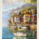 Mediterranean style Hand painted oil painting on canvas"Sea view"60x90CM(23.6"x35.4")Unframed-77