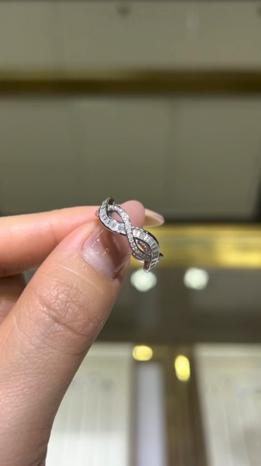 DF29M Lab moissanite ring 1.2ct