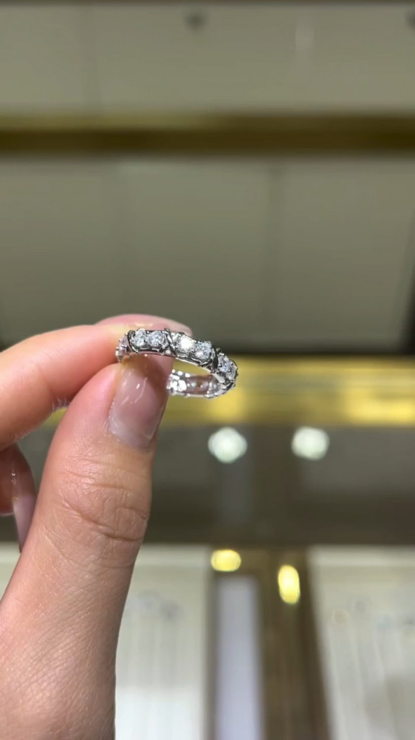 DF52M Lab moissanite ring 1.6ct