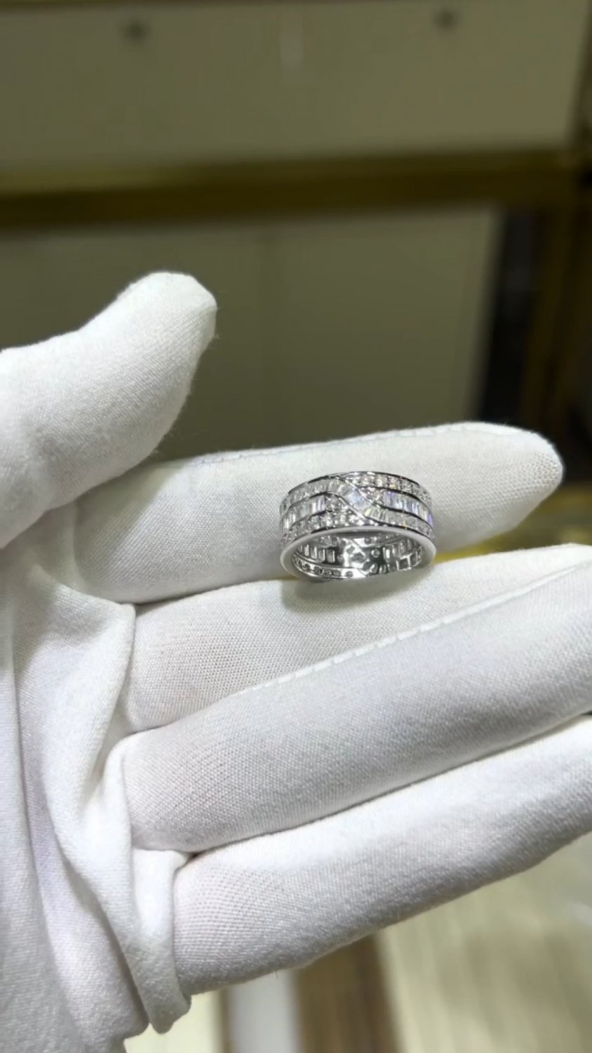 DF32M Lab moissanite ring 4.6ct