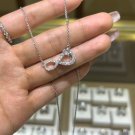 K019A Lab moissanite necklace 1.0ct