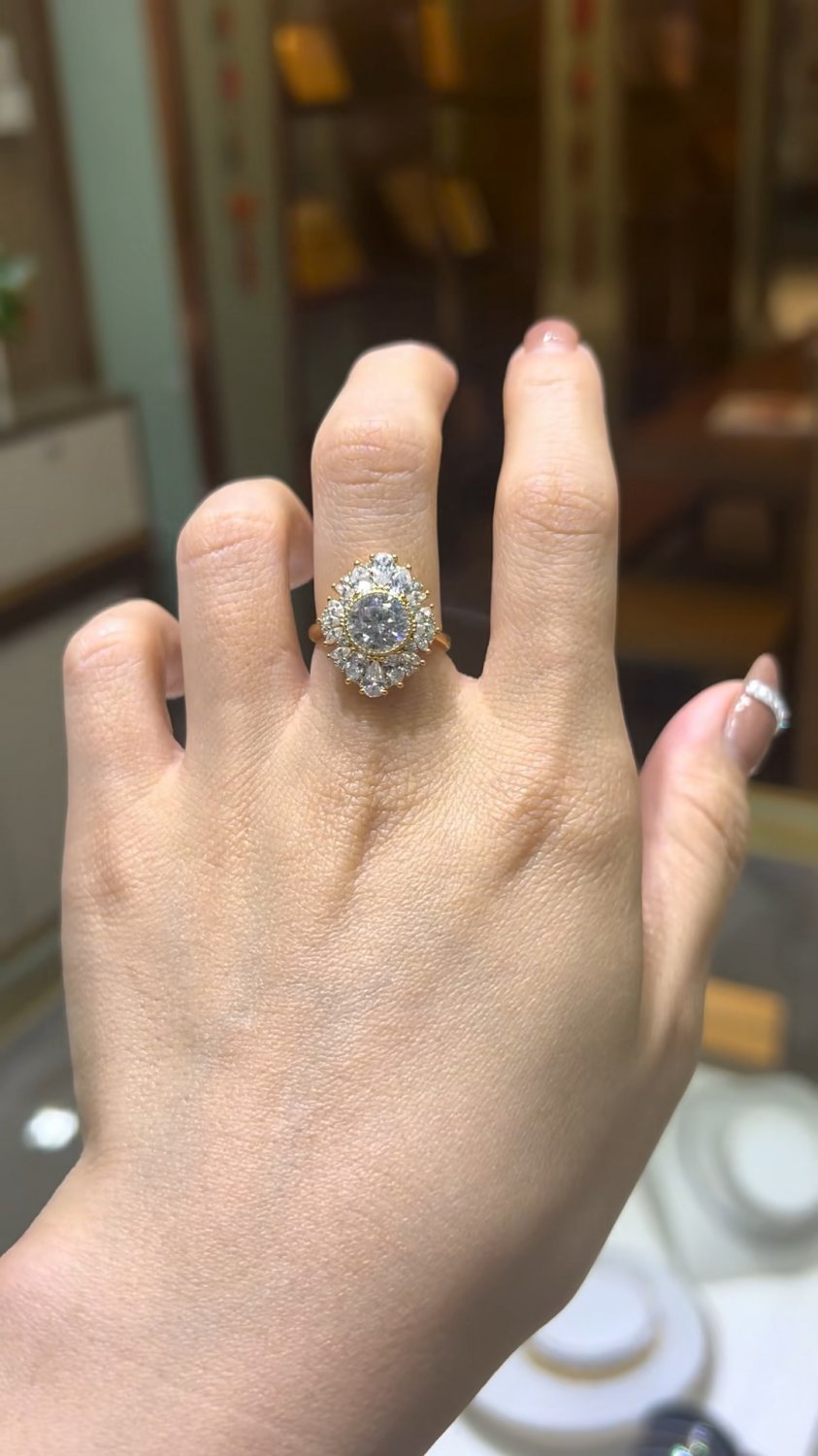 NW89M Lab moissanite ring 2.0ct