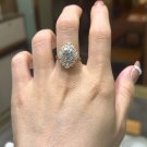 NW89M Lab moissanite ring 2.0ct