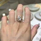 NW64M Lab moissanite ring 4.0ct