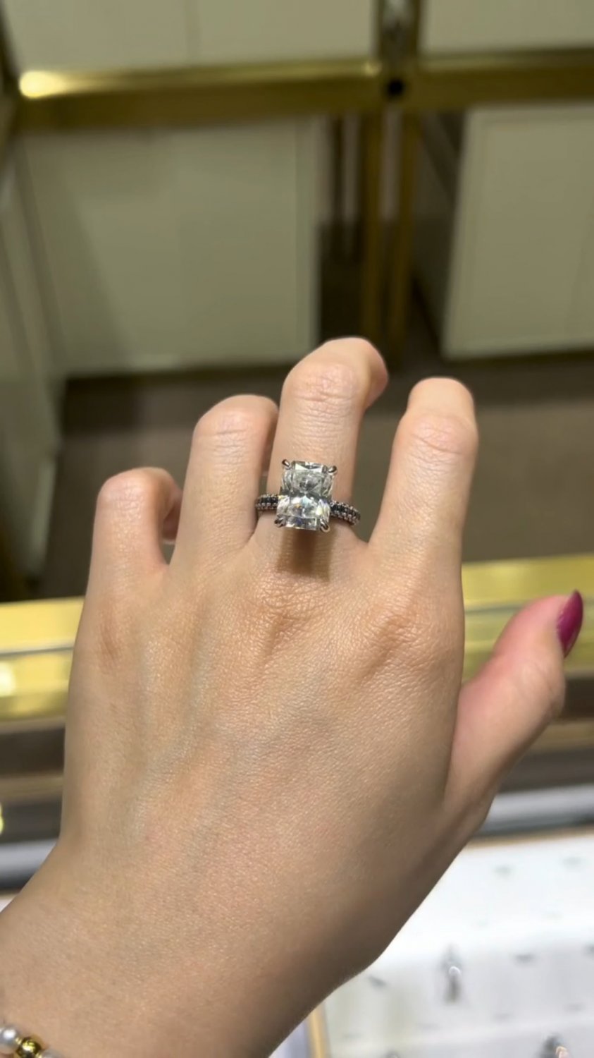 TS30M Lab moissanite ring 8.0ct