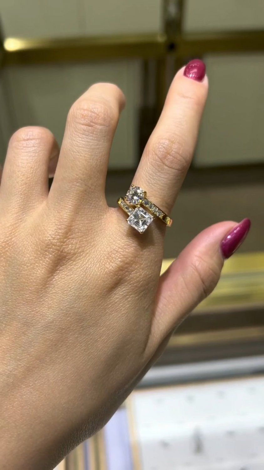 TS81M Lab moissanite ring 3.0ct