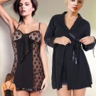 Women Satin Short Nightwear Sleepwear Gown Sexy Dress Robe Lingerie