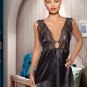 Women Lace Satin Short Nightwear Sleepwear Gown Sexy Dress V Neck Lingerie