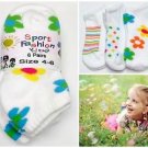 Girls Sport No Show Socks(4-6) new pack of 6(24 packs)
