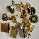 Vintage Cuff Link Assortment 1 dozen pair plus tie bar assortment