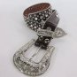 xl brown belt slvr buckle