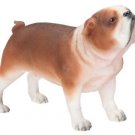 2 INCHES BROWN BULLDOG DOG FIGURINE RESIN