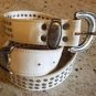 Small/Medium White Star-Studded Belt