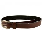 2x brown belt slvr buckle