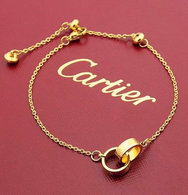 cartier double ring love bracelet