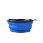 Food bowl for pet dog cat silca gel with buckle