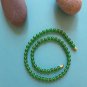 Dark Green Jade Necklace. 6mm Round Beads. Natural Jade Gem Stone Necklace.