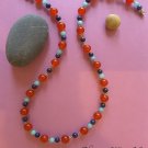 Statement Necklace. Genuine Red Agate, Lapis Lazuli, Amazonite Stones. Inspired By Ancient Egypt.
