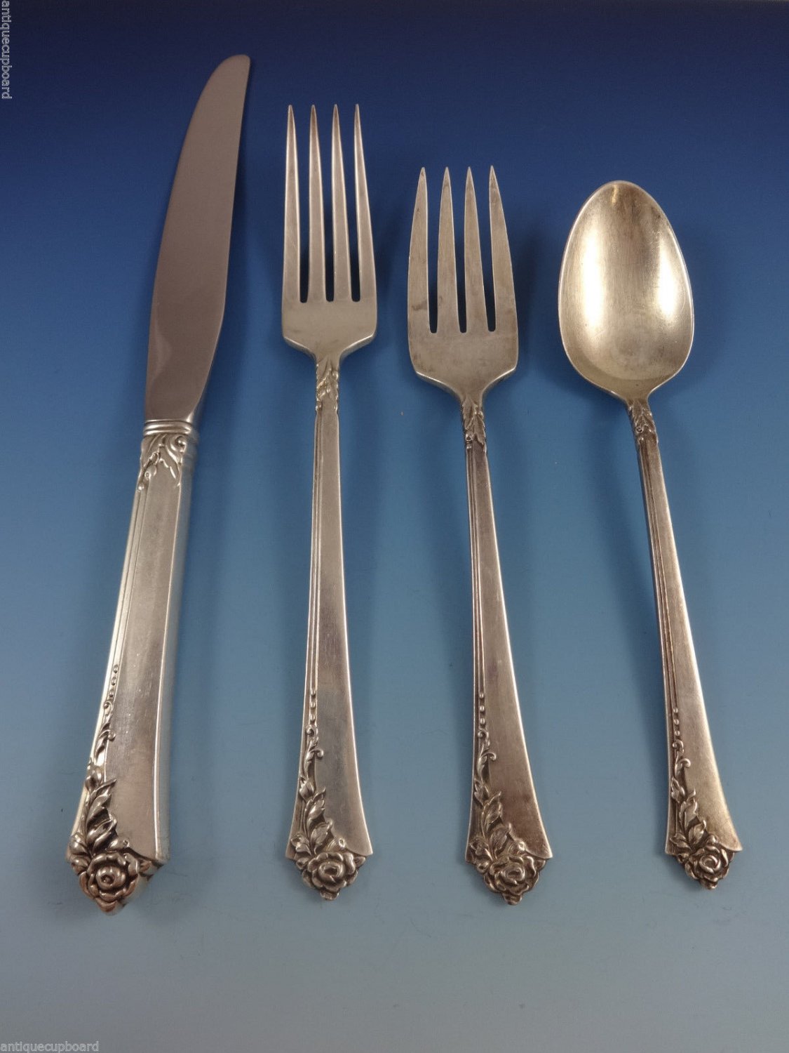 Damask Rose by Oneida Sterling Silver Flatware Set For 12 Service 69 Pcs