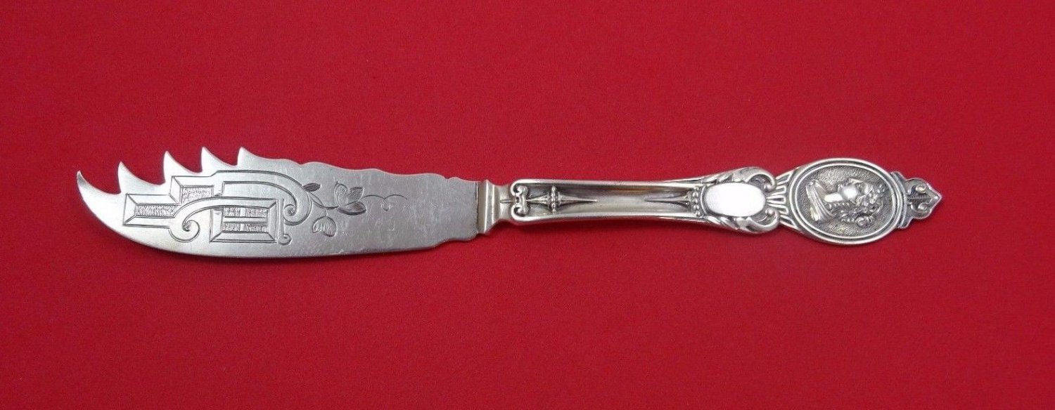 Medallion by John L. Westervelt Sterling Silver Cheese Knife w/Pick Orig 7 5/8"