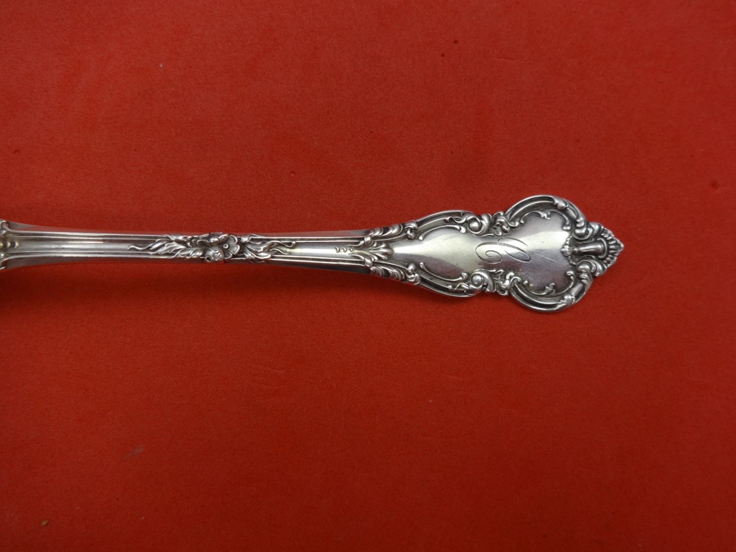 Lombardy by Wendell Sterling Silver Berry Spoon Goldwashed 8 3/4