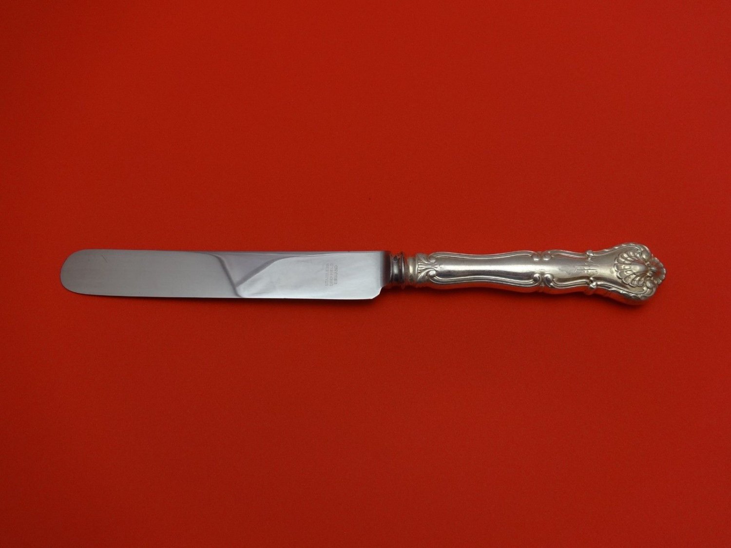 New Queens by Durgin Sterling Silver Dinner Knife Blunt with Stainless