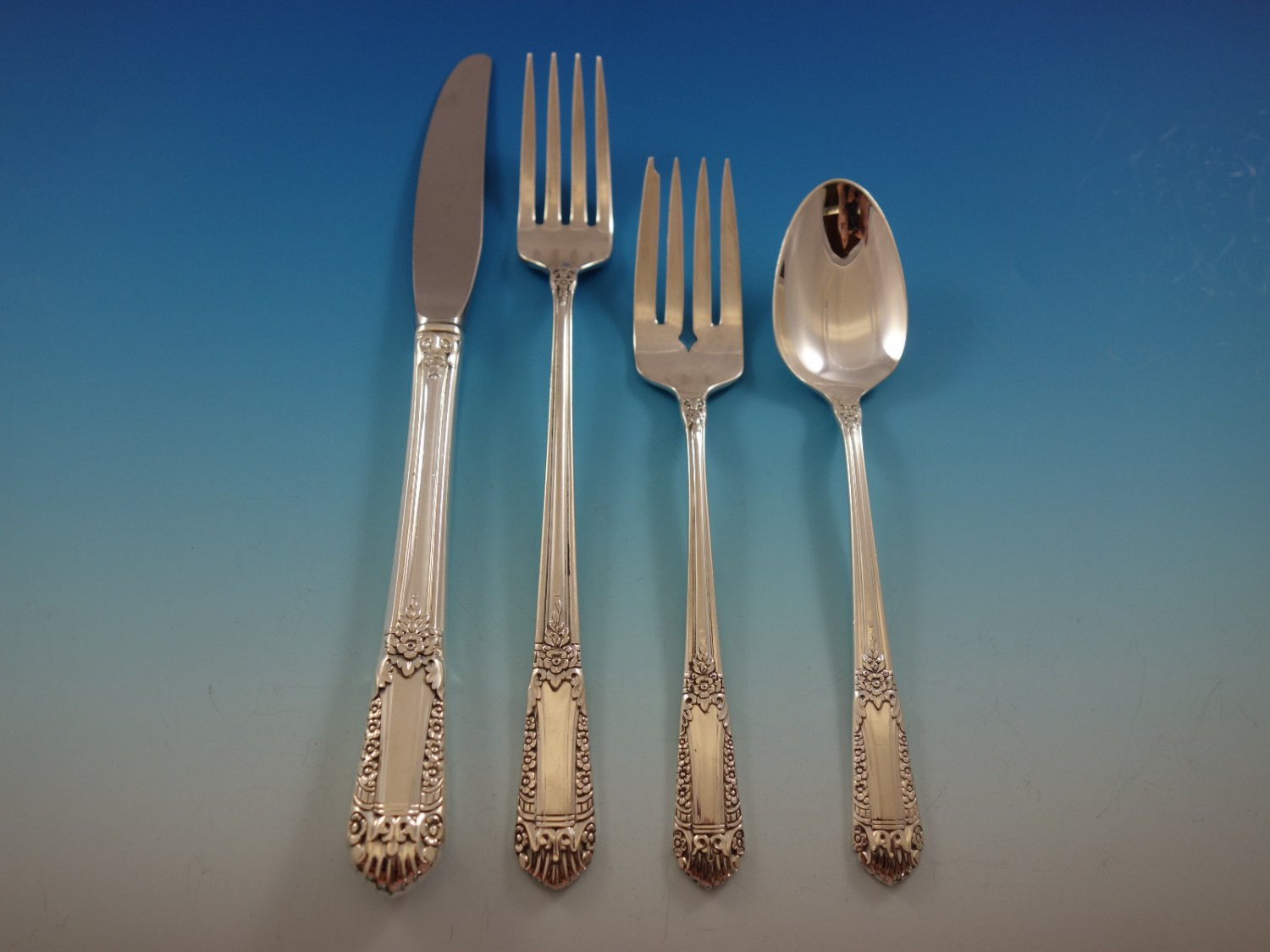 Inaugural by State House Sterling Silver Flatware Set for 8 Service 44