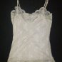 Volume One Women's White Lace Camisole Tank Top Size Large