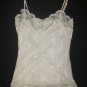 Volume One Women's White Lace Camisole Tank Top Size Large