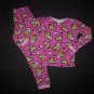 Despicable Me Minion's Girls Pink Thermal Long Sleeve Cotton Pajamas Set Size 8