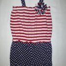 The Children's Place 4th of July Patriotic Americana Girls Romper Sunsuit 3T