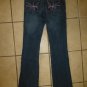 New London Junior Womens Blue Denim Boot Cut Jeans Size 27 3/4